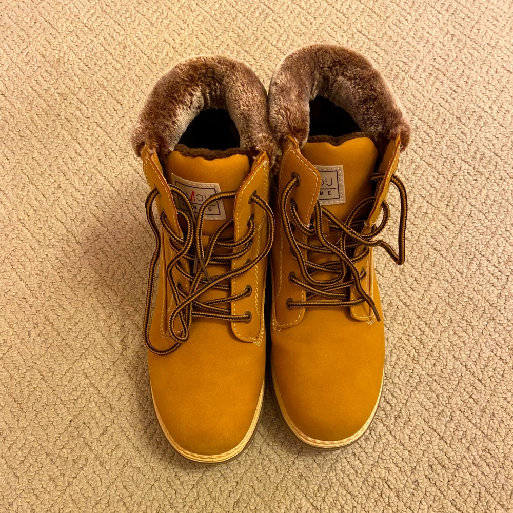 ANJOUFEMME Tan, Winter Boots